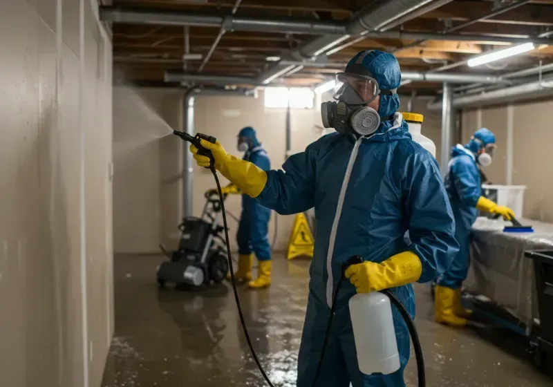 Basement Sanitization and Antimicrobial Treatment process in Ridgefield, NJ