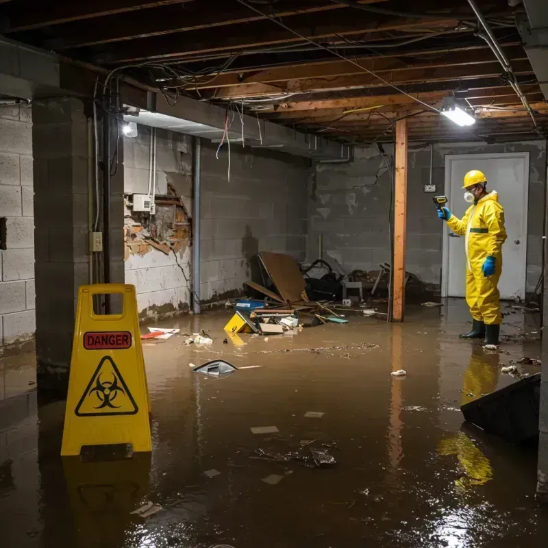 Flooded Basement Electrical Hazard in Ridgefield, NJ Property